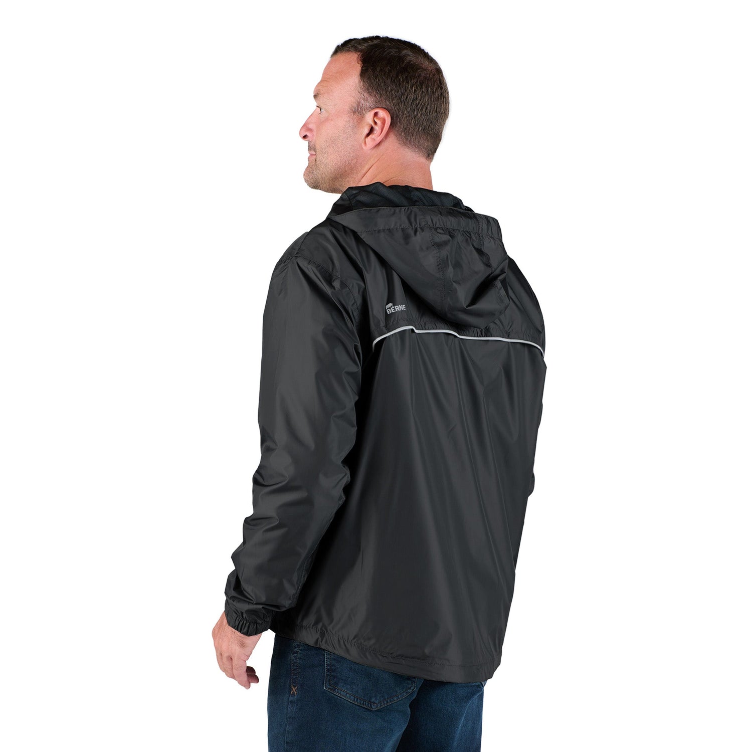 Berne Coastline Lightweight Hooded Rain Jacket
