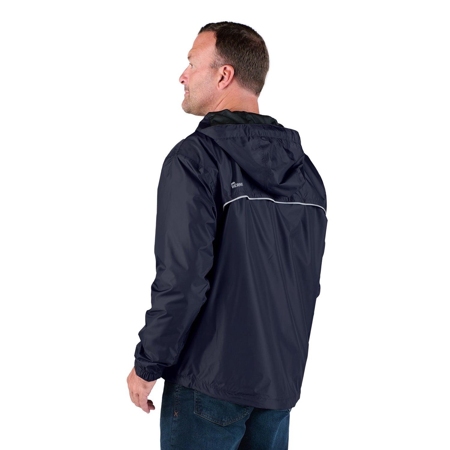 Berne Coastline Lightweight Hooded Rain Jacket