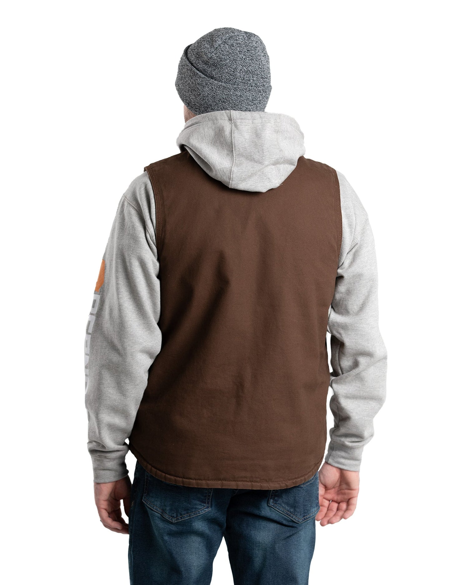 Berne Heartland Sherpa-Lined Washed Duck V-Neck Vest