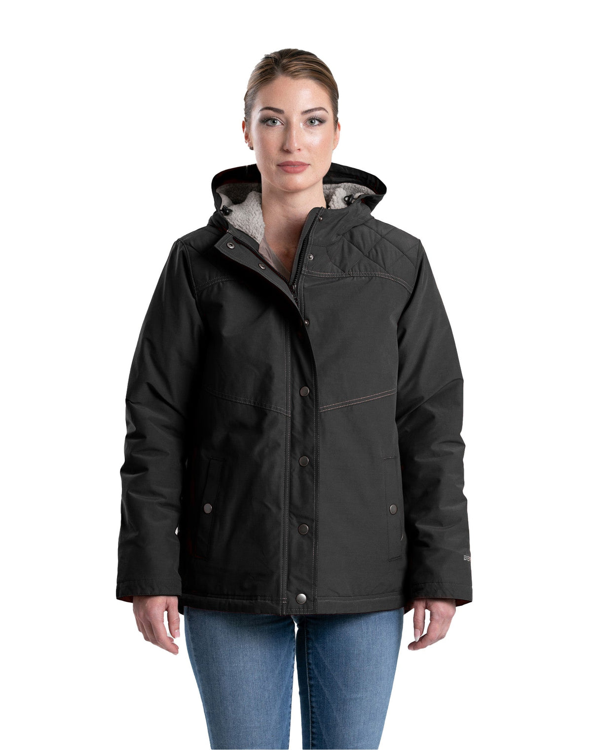 Berne Women's Softstone Micro-Duck Hooded Coat