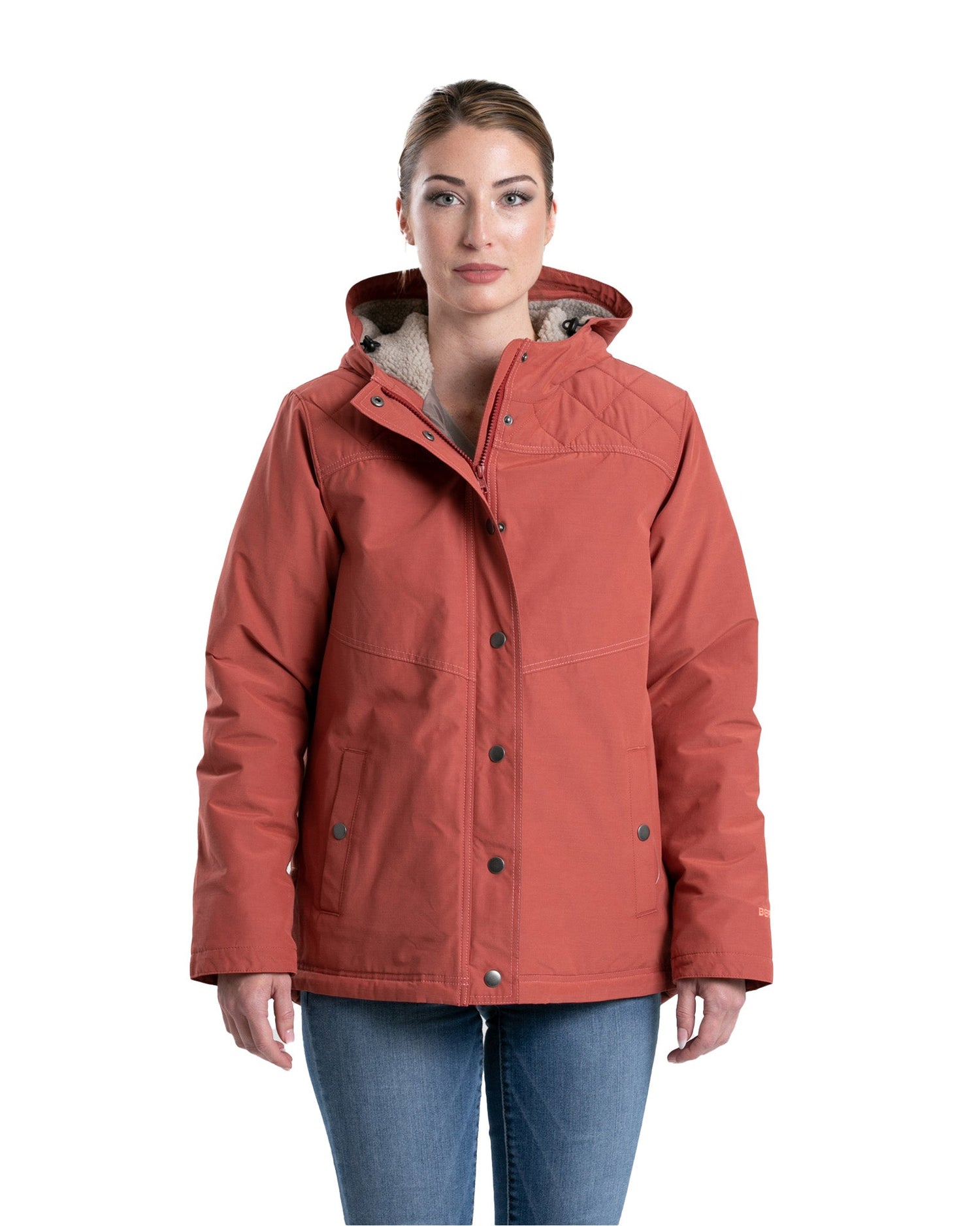 Berne Women's Softstone Micro-Duck Hooded Coat