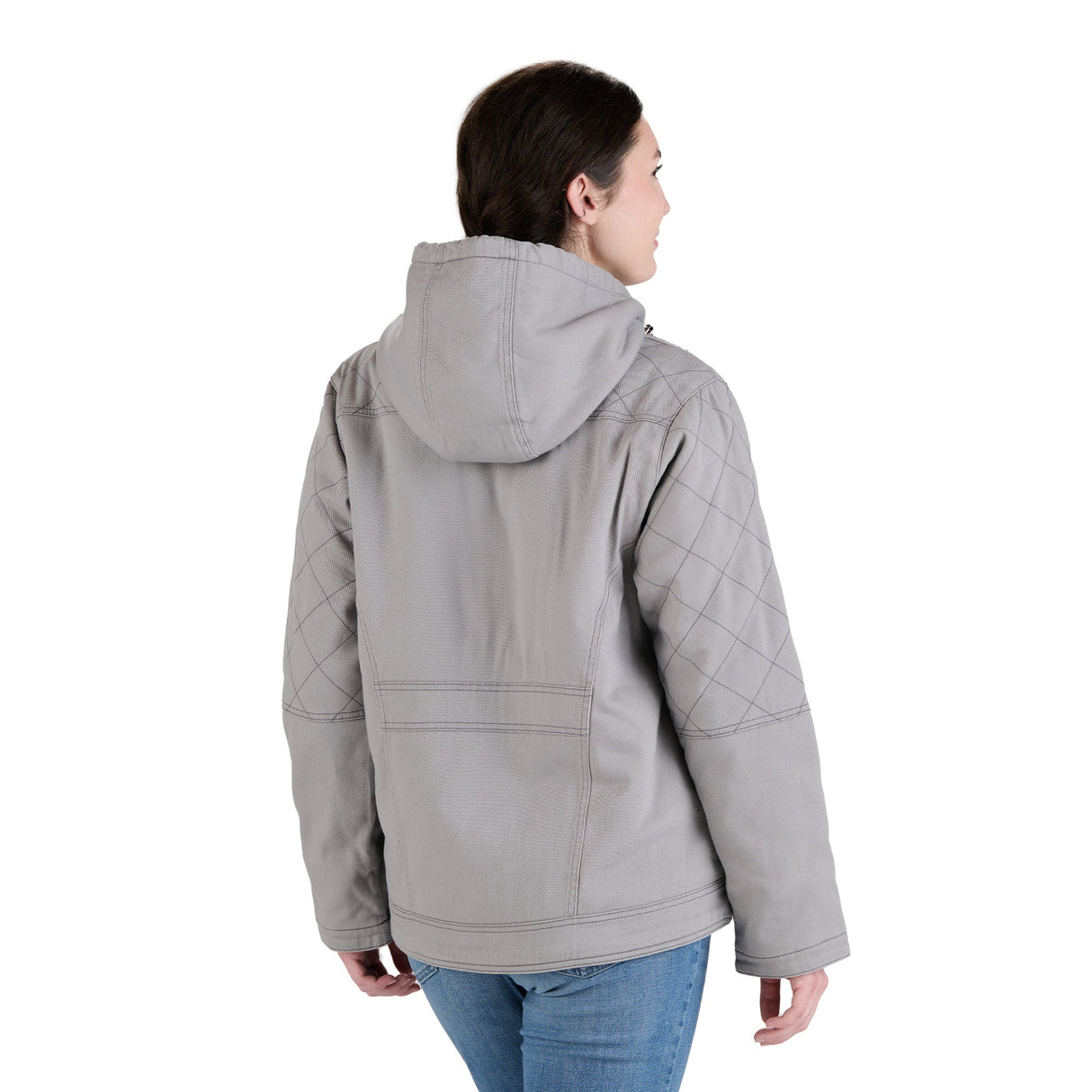 Berne Women's Sherpa-Lined Twill Hooded Jacket