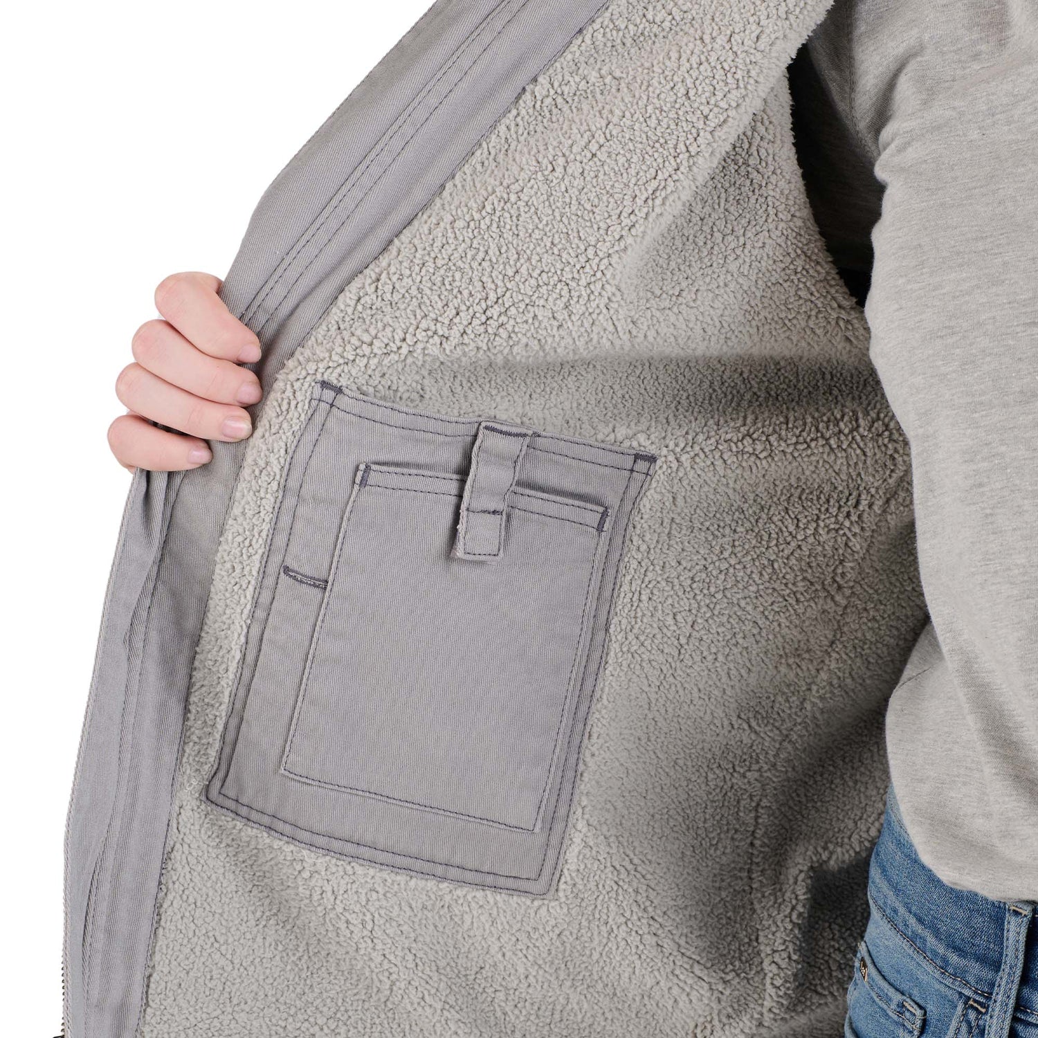 Berne Women's Sherpa-Lined Twill Hooded Jacket