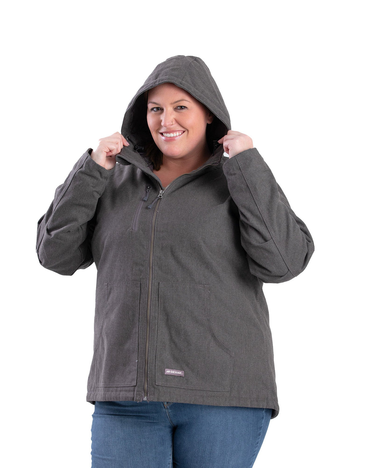 Berne Women's Heathered Duck Hooded Jacket