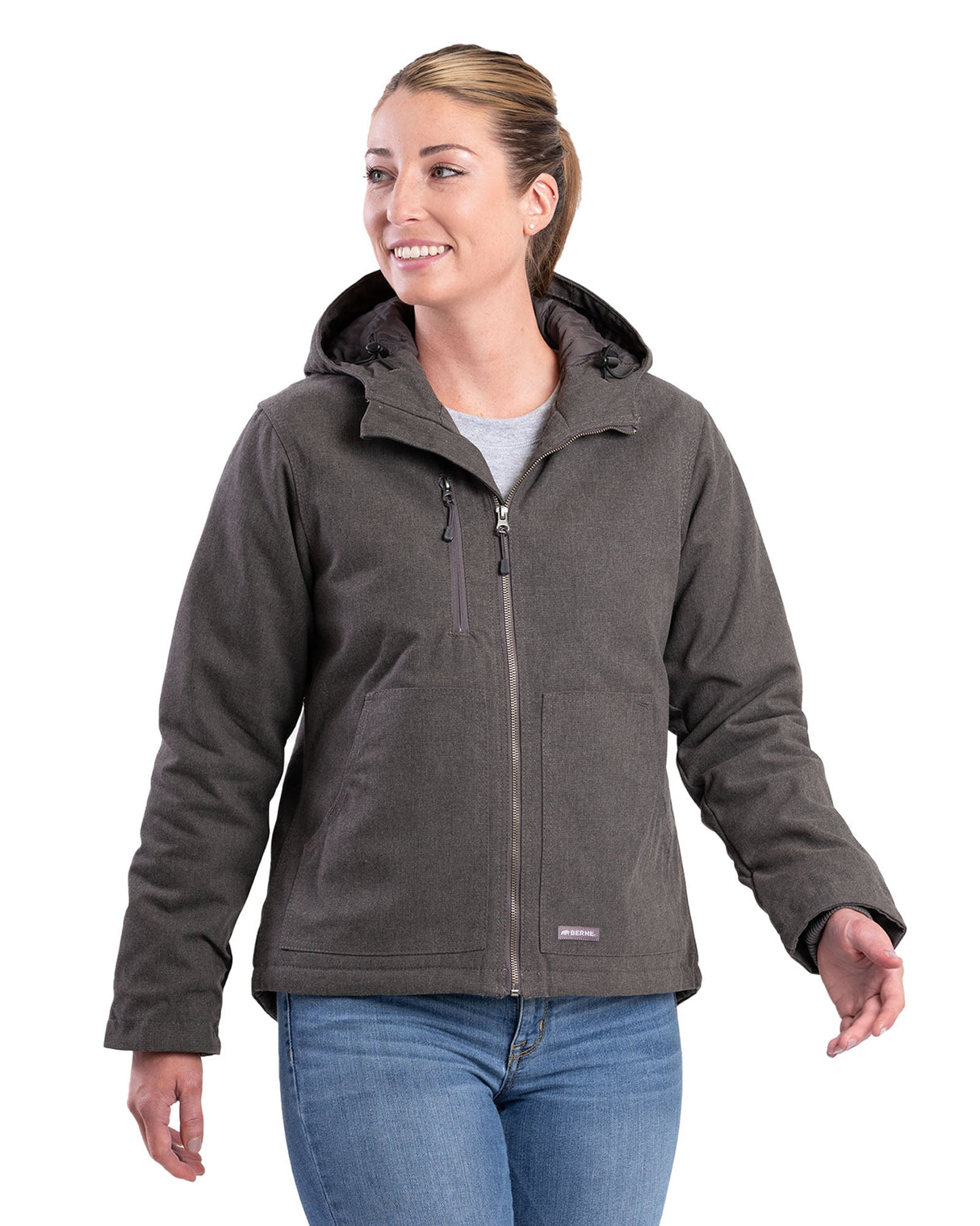 Berne Women's Heathered Duck Hooded Jacket