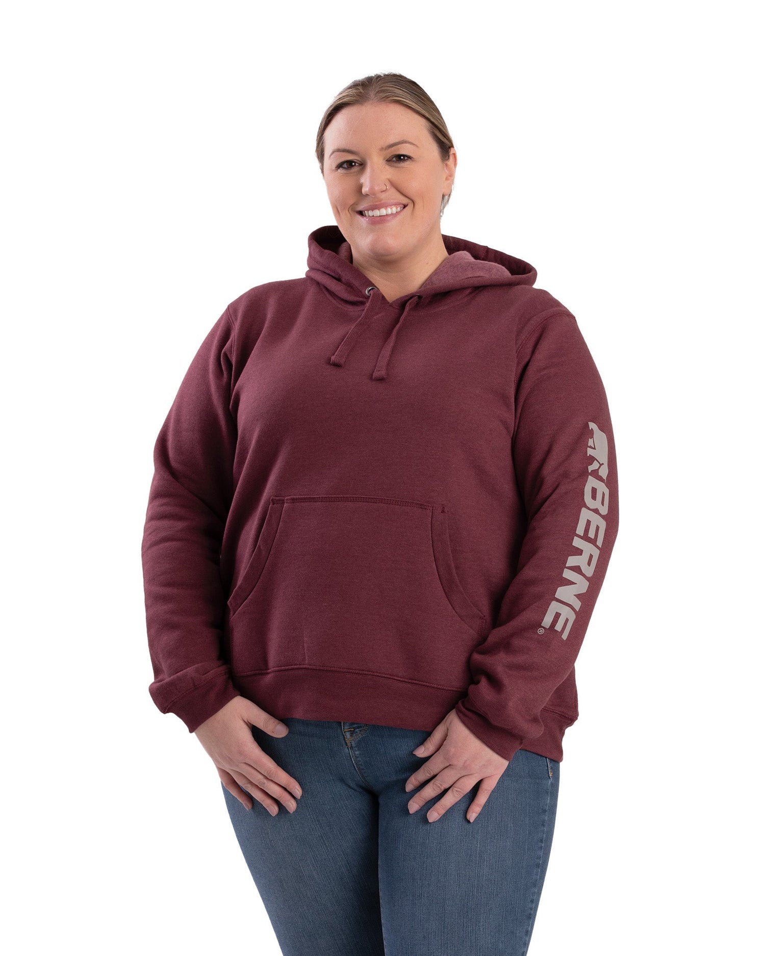 Berne Women's Signature Sleeve Hooded Pullover Sweatshirt