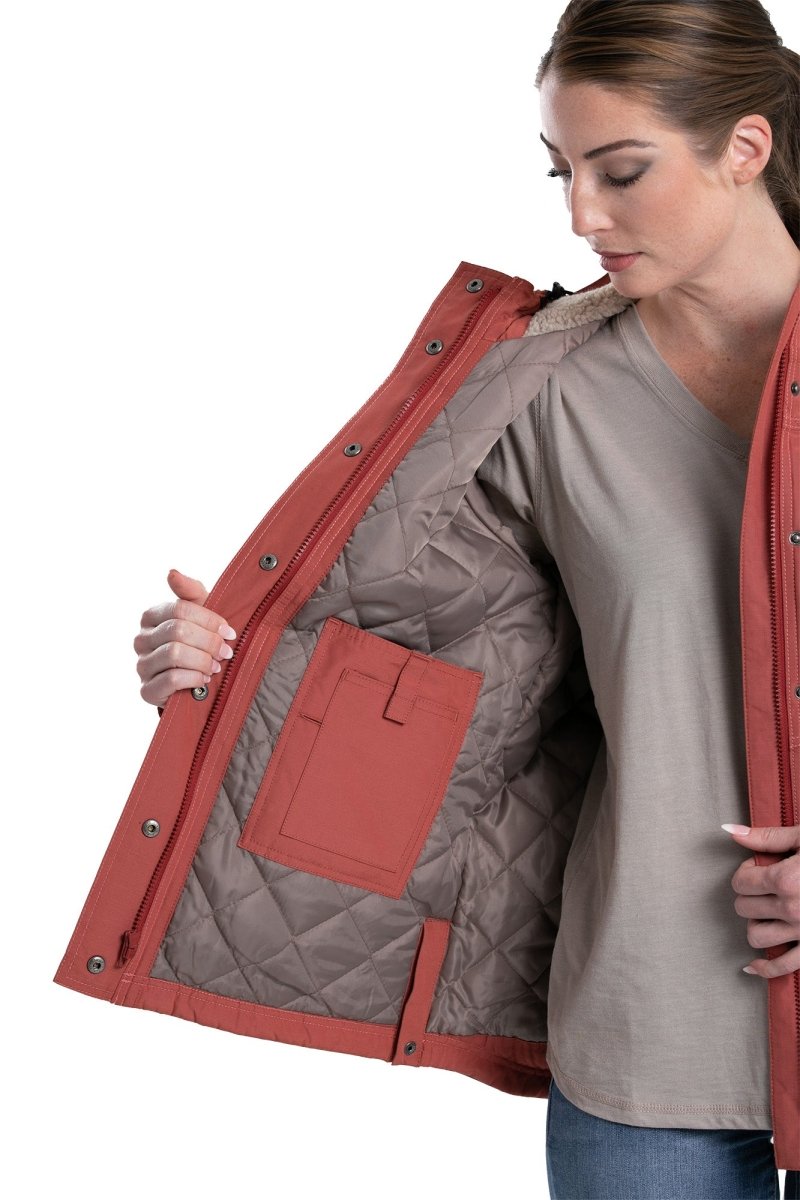 Berne Women's Softstone Micro-Duck Hooded Coat