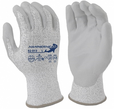 A3 PU Cut Resistant Basetek Polyurethan Coated Gloves - 12 Pack