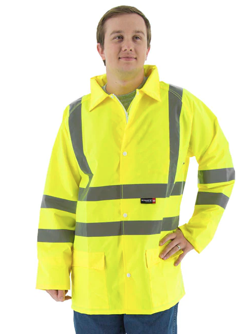 Worksite Jacket High Visibility Waterproof Rain Jacket – Harbor Workwear