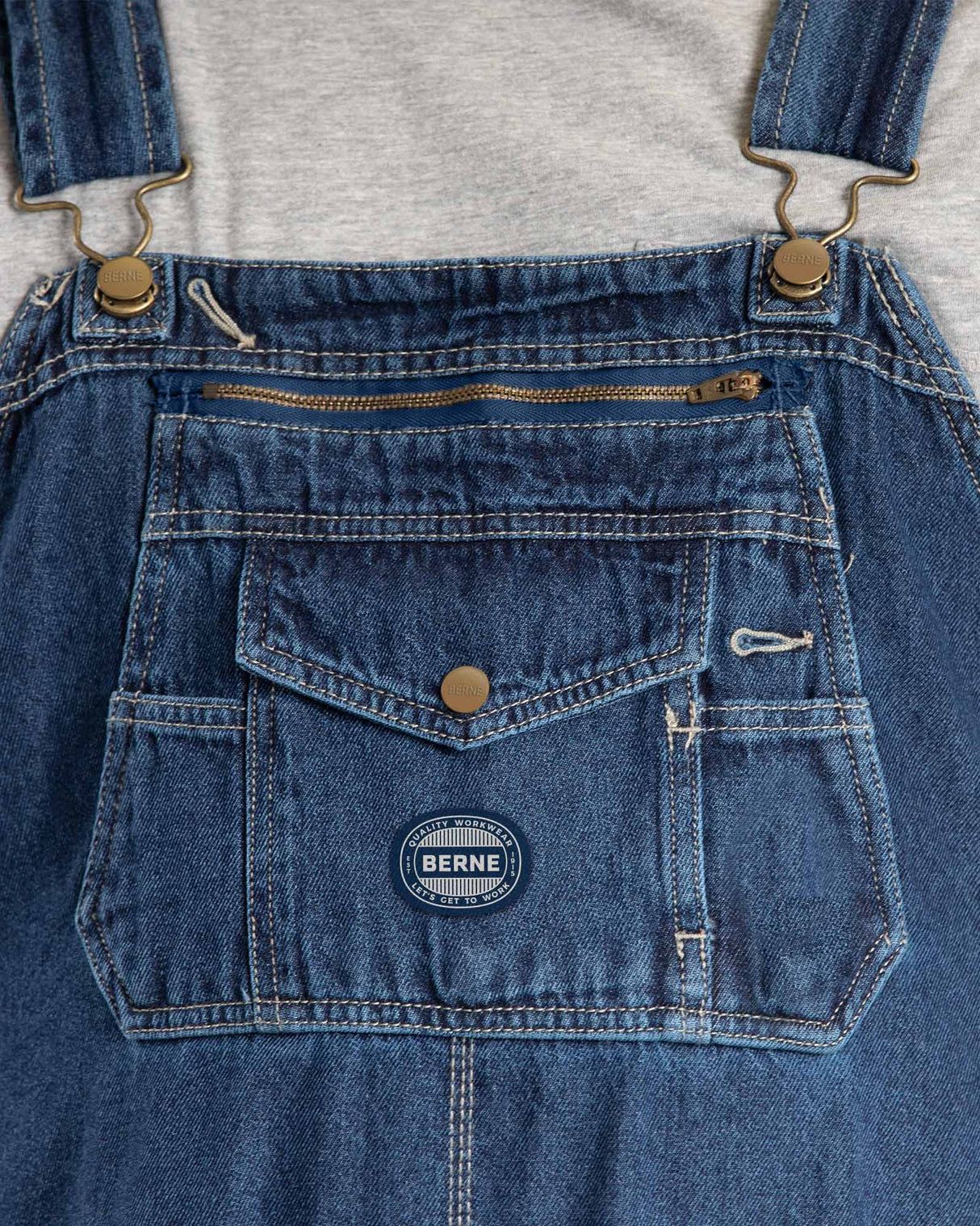 Berne Heritage Unlined Washed Denim Bib Overall