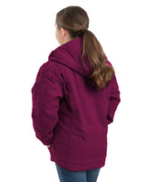 Berne Girls' Sherpa-Lined Softstone Duck Hooded Jacket