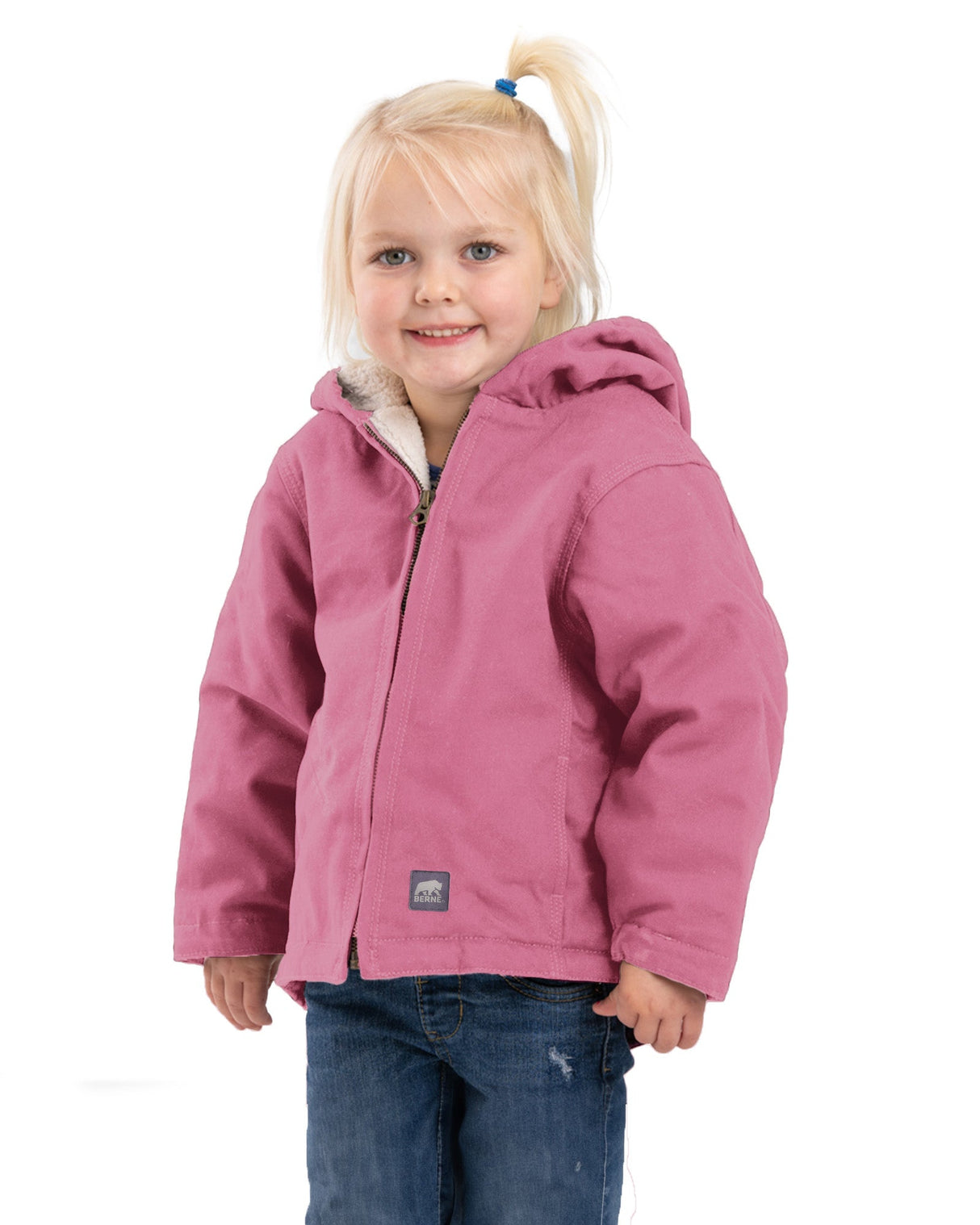 Berne Toddler Girls' Sherpa-Lined Softstone Hooded Coat