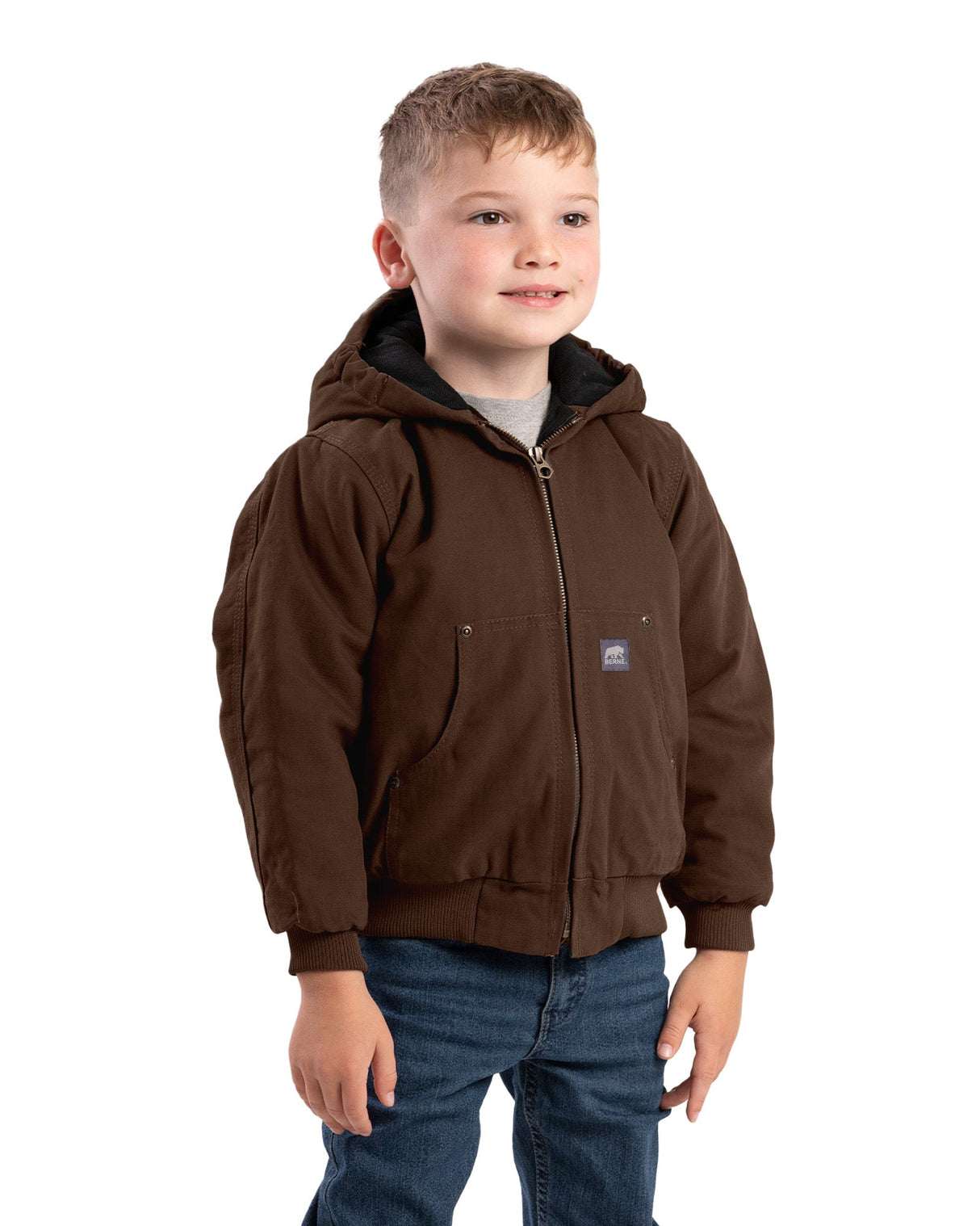 Berne Youth Softstone Duck Hooded Jacket