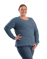 Berne Women's Heavyweight Rib-Knit Long Sleeve Henley