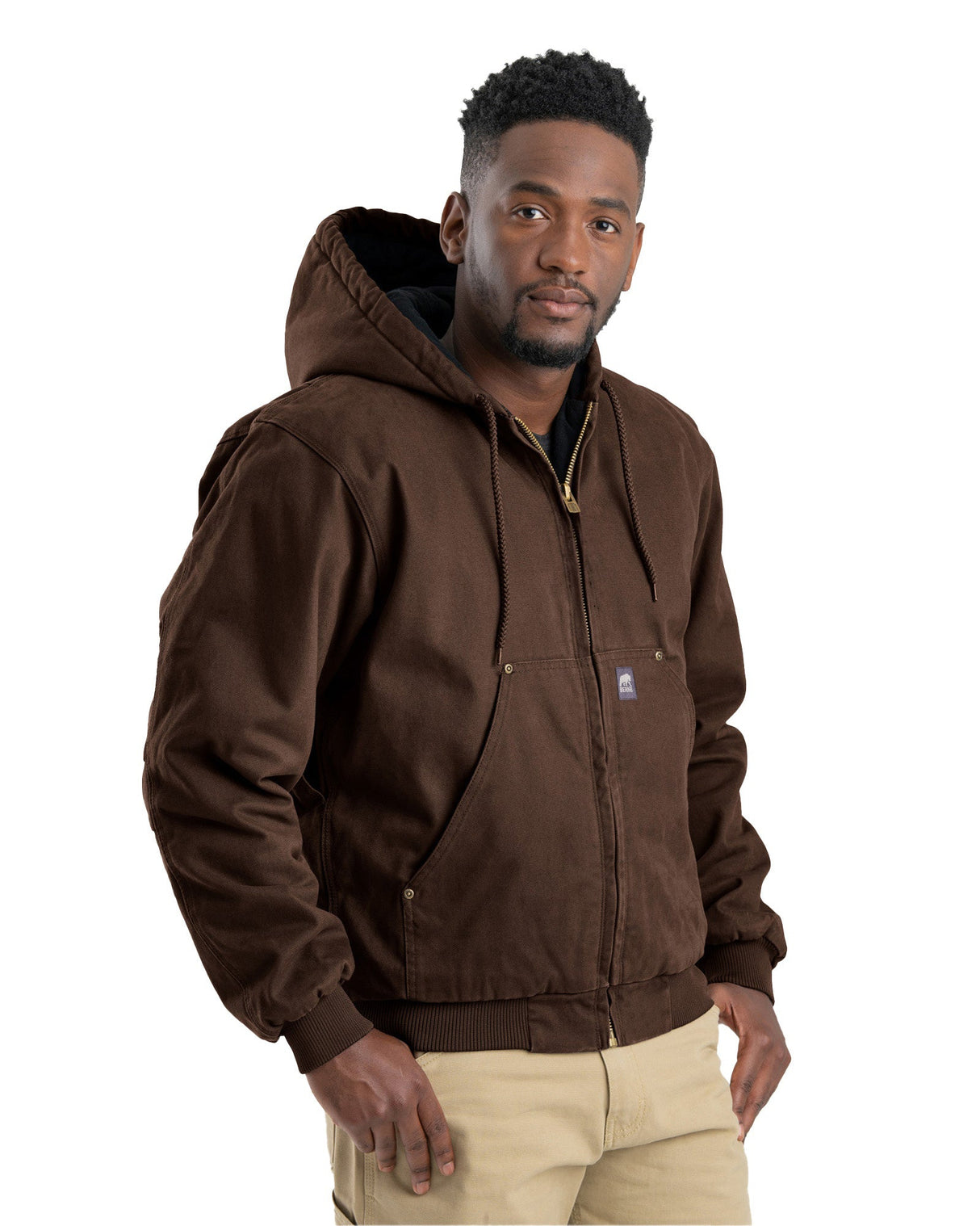 Berne Heartland Washed Duck Hooded Work Jacket