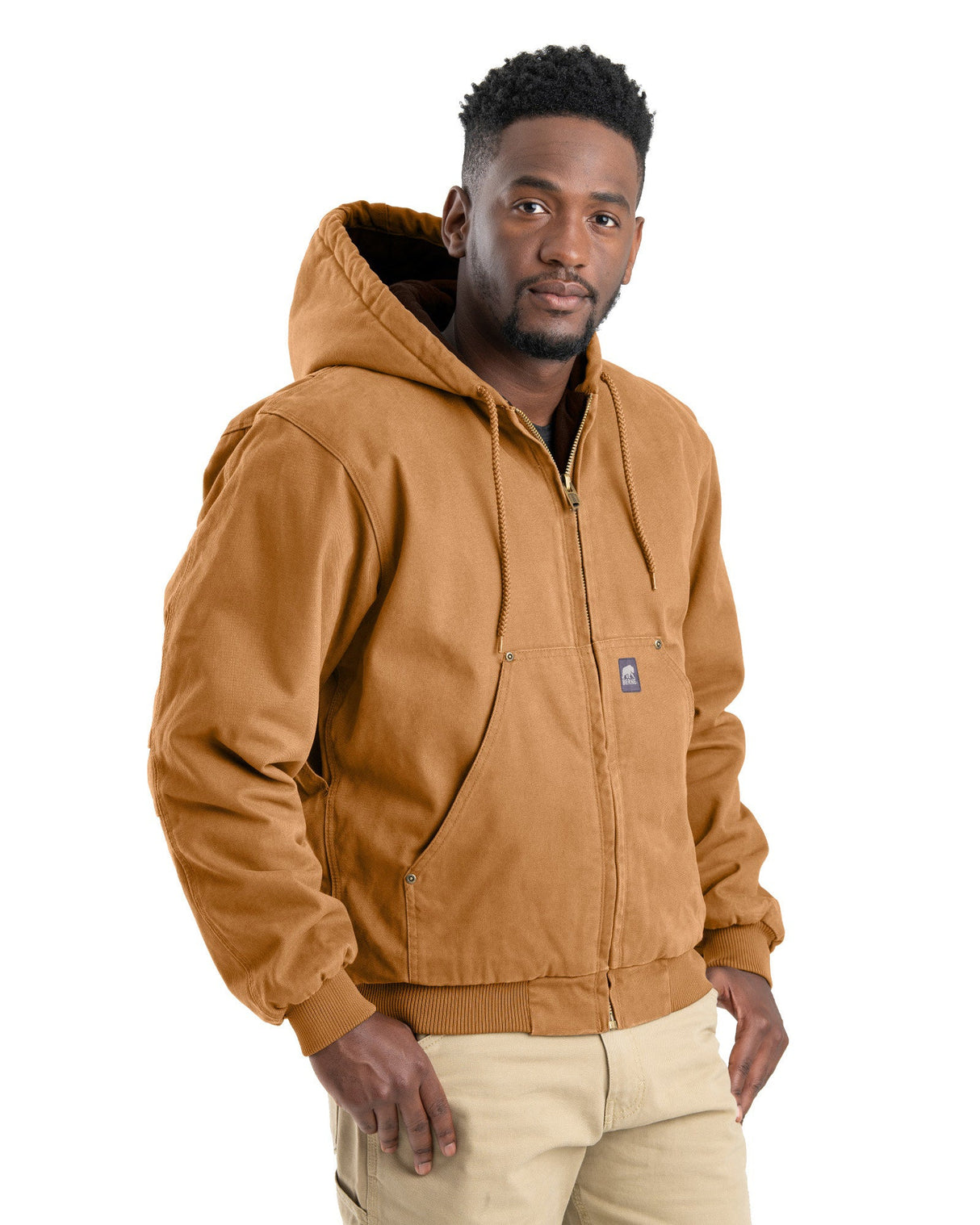 Berne Heartland Washed Duck Hooded Work Jacket