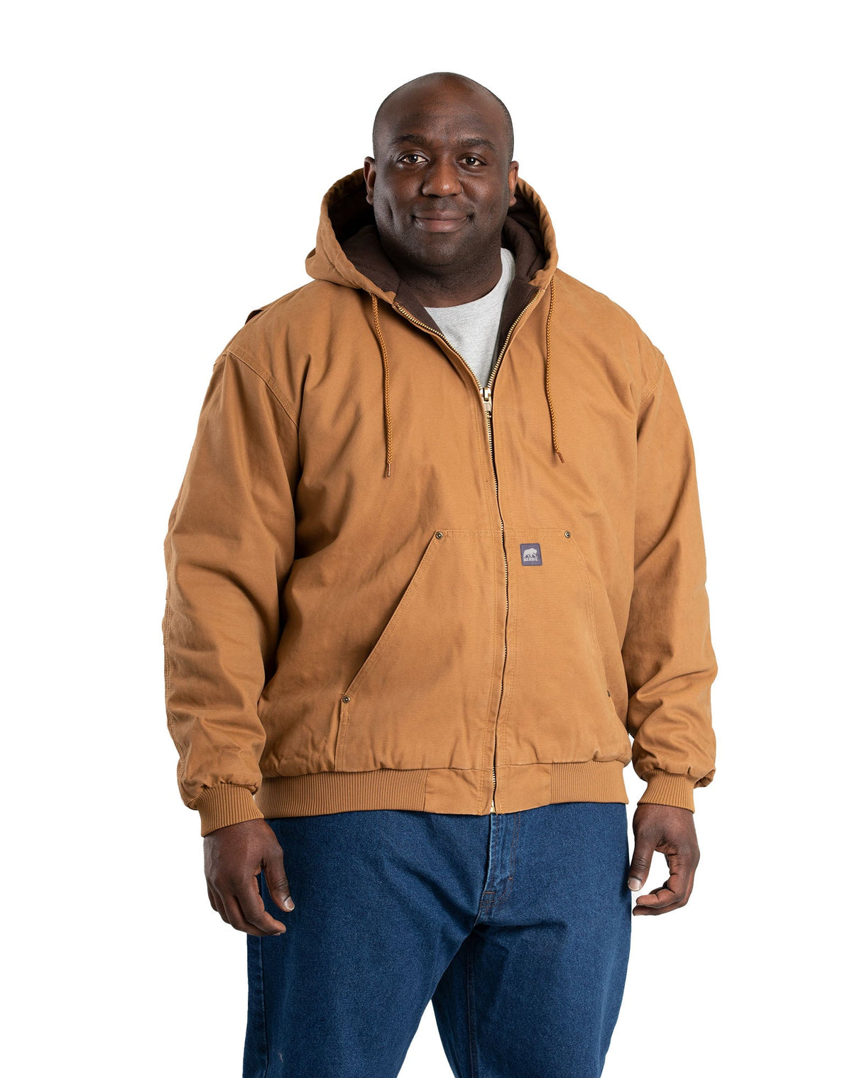 Berne Heartland Washed Duck Hooded Work Jacket