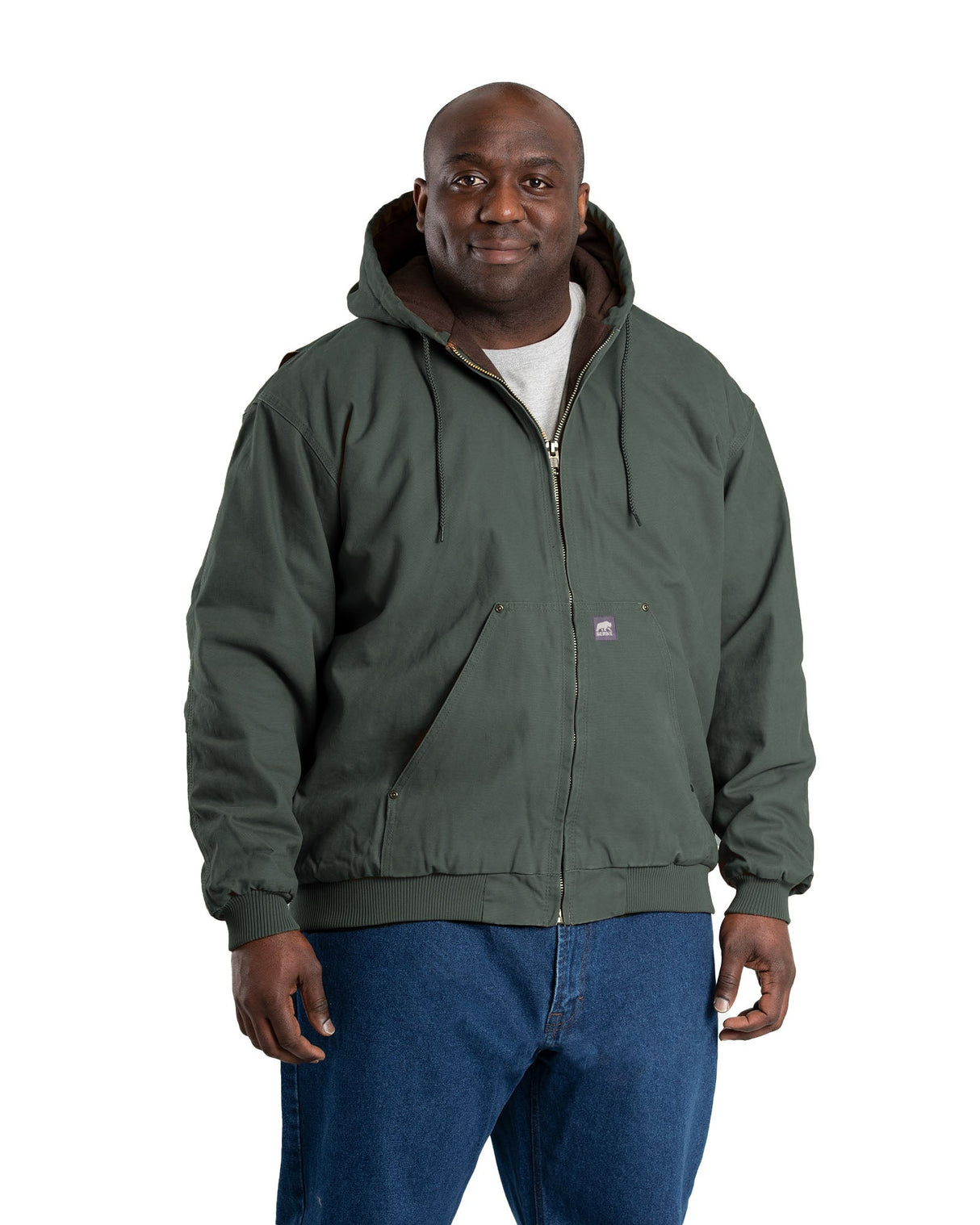 Berne Heartland Washed Duck Hooded Work Jacket