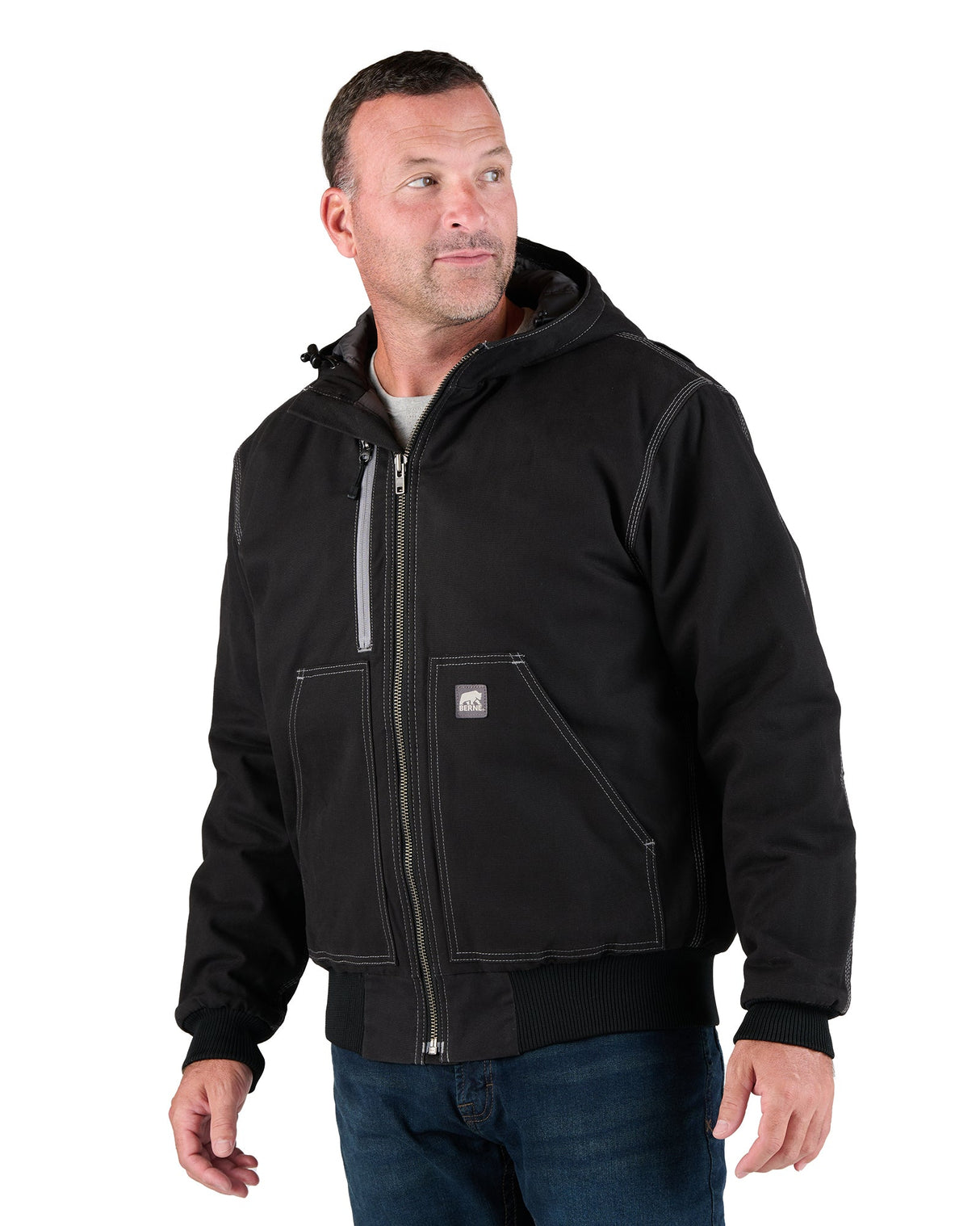 Berne Highland Duck Hooded Active Work Jacket