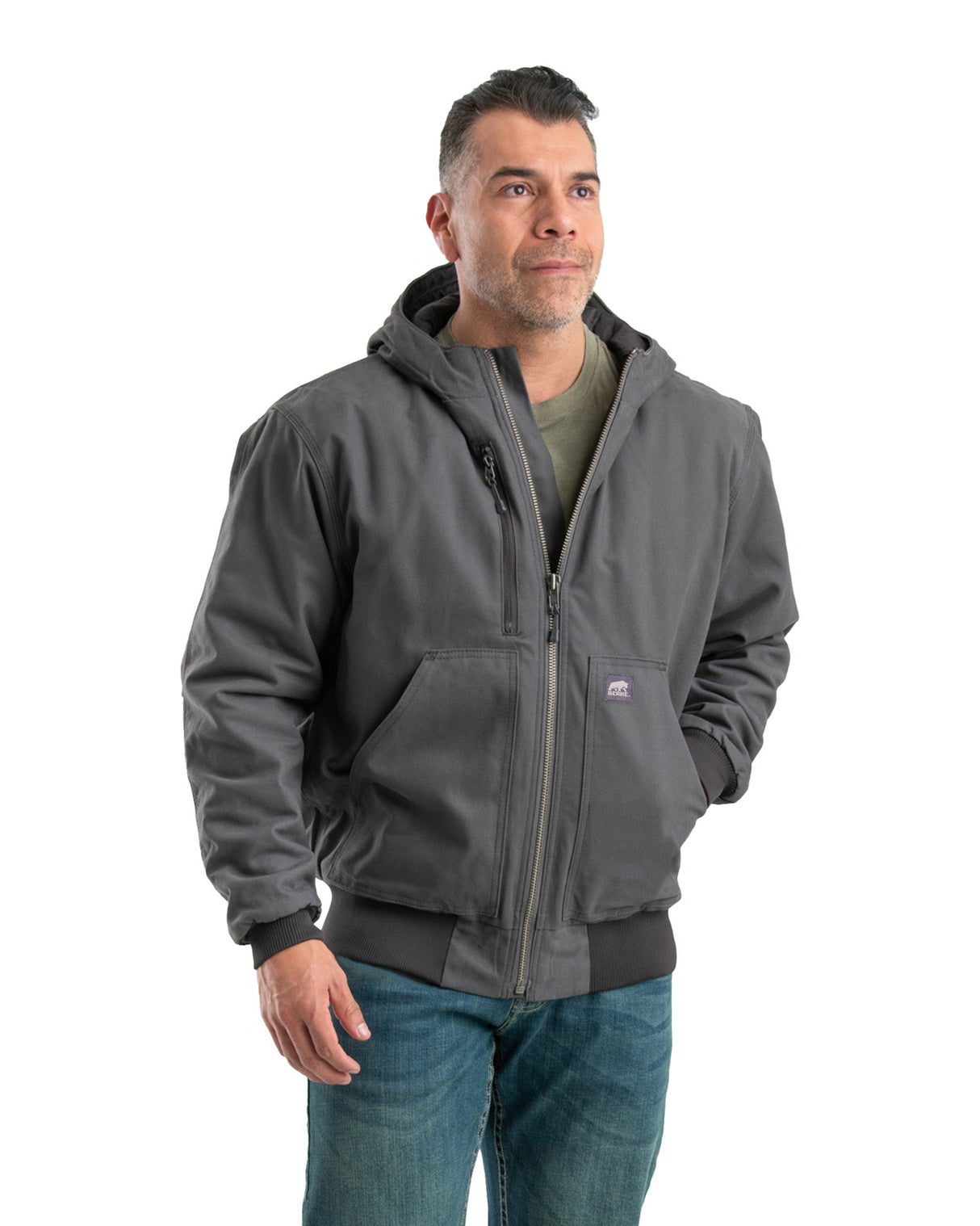 Berne Highland Duck Hooded Active Work Jacket