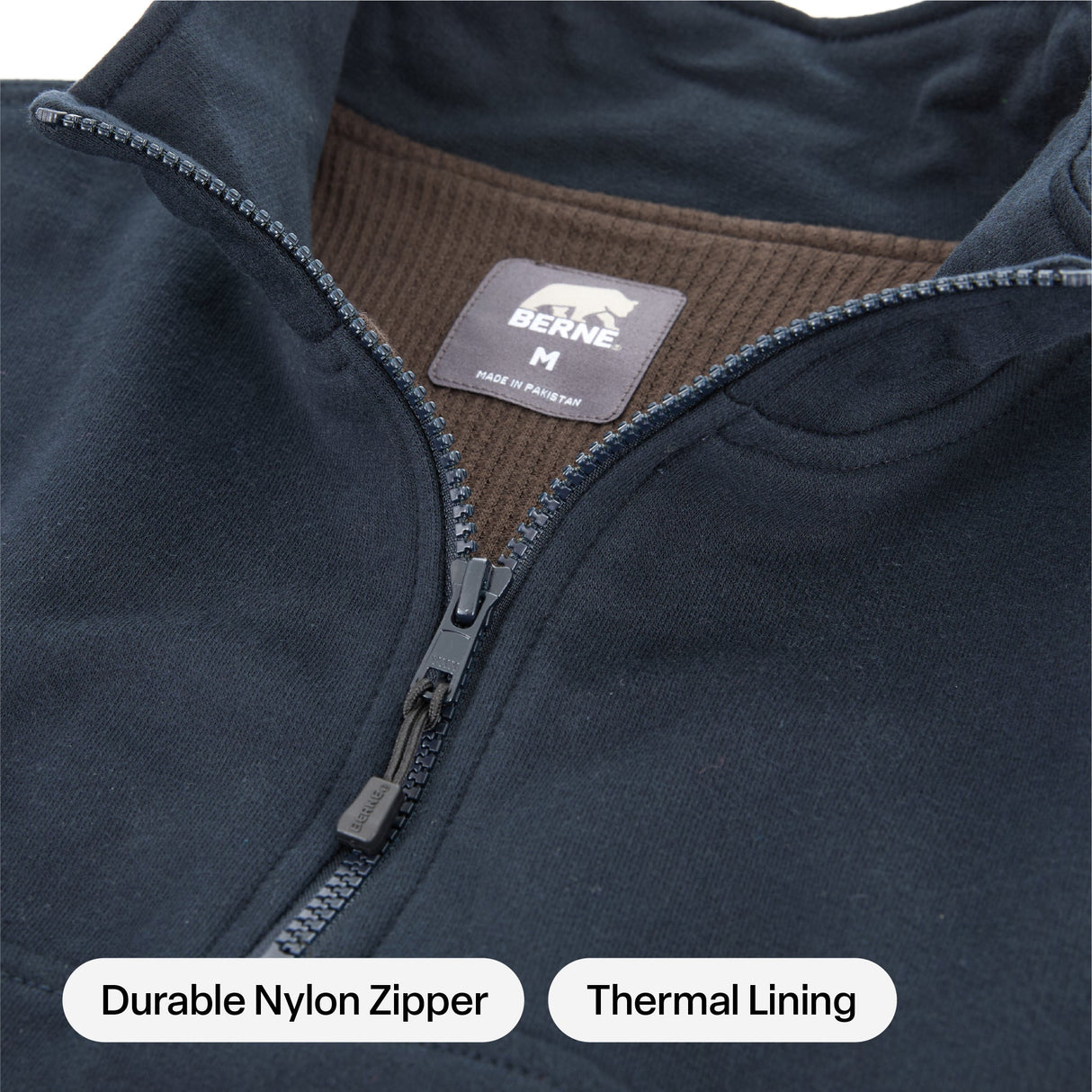 Berne Heritage Thermal-Lined Quarter-Zip Sweatshirt