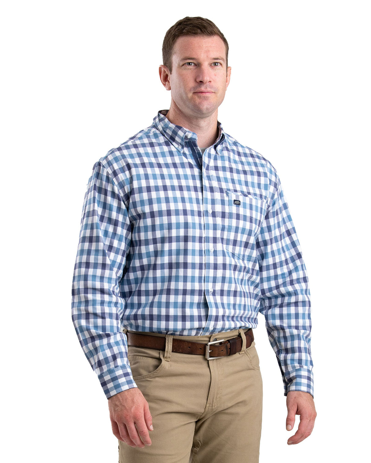 Berne Foreman Flex Long Sleeve Button Down Work Shirt