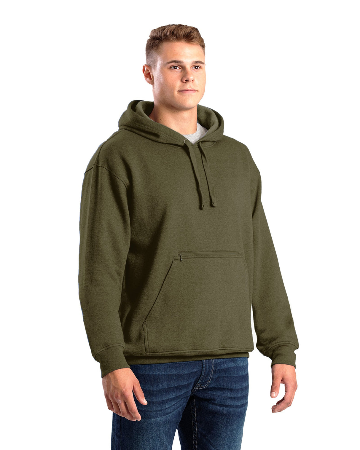 Berne Heritage Zippered Pocket Hooded Pullover Sweatshirt
