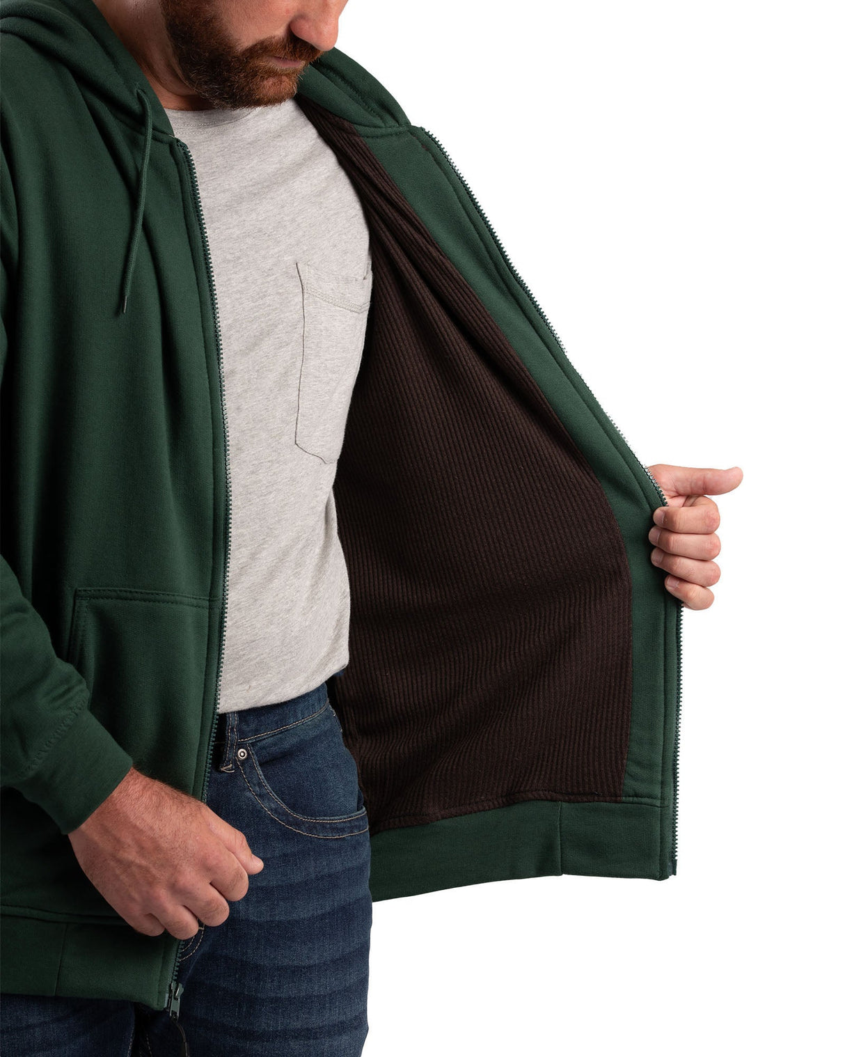 Berne Heritage Thermal-Lined Full-Zip Hooded Sweatshirt