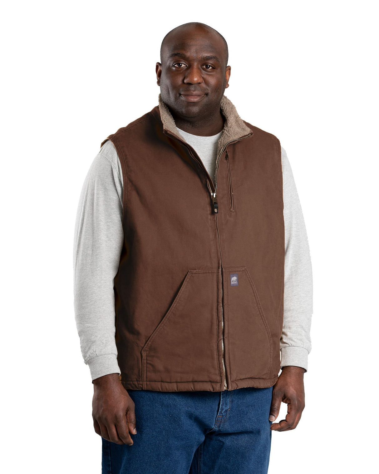 Berne Heartland Sherpa-Lined Washed Duck Vest