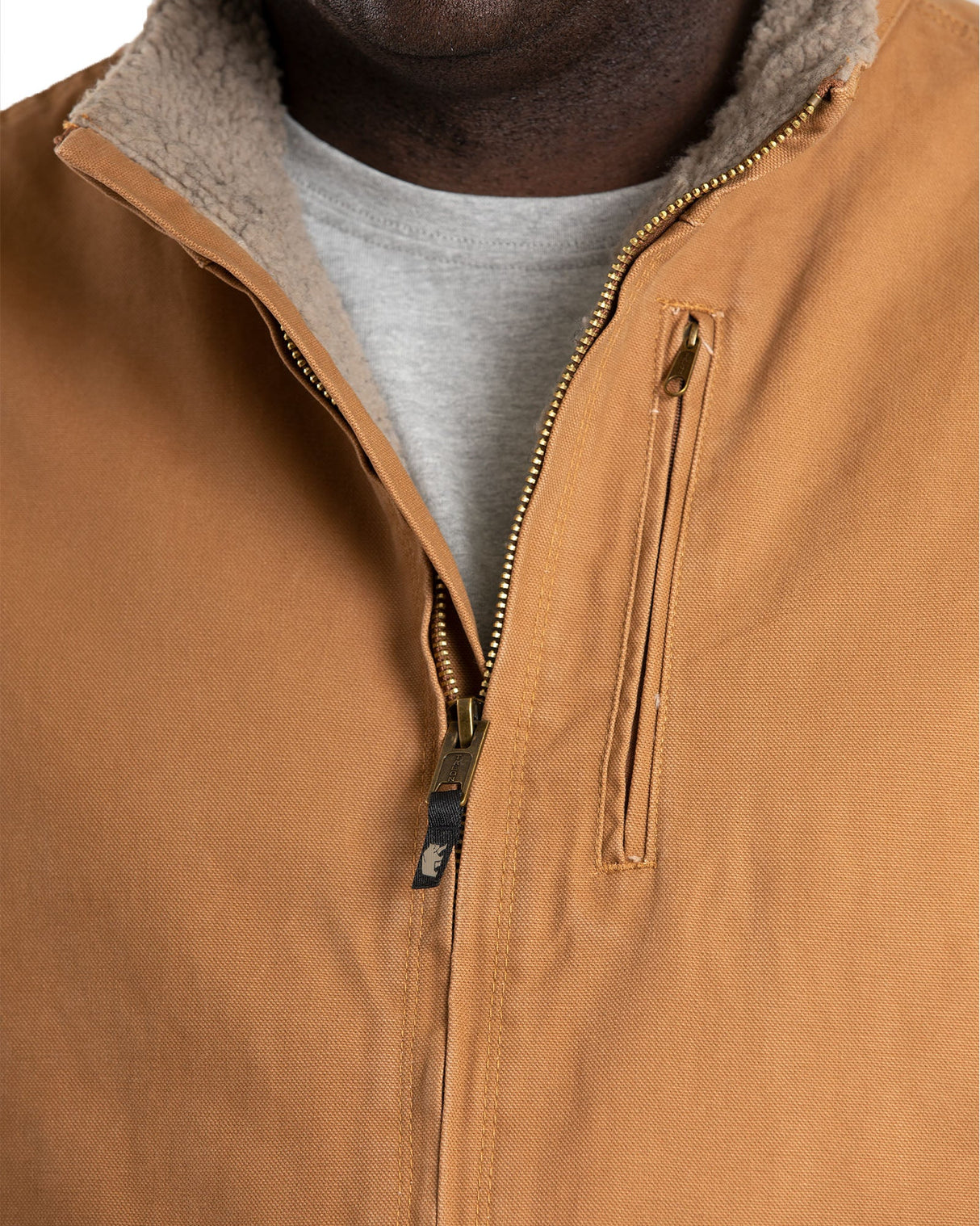 Berne Heartland Sherpa-Lined Washed Duck Vest