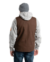 Berne Heartland Sherpa-Lined Washed Duck V-Neck Vest