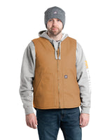 Berne Heartland Sherpa-Lined Washed Duck V-Neck Vest