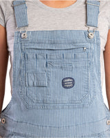 Berne Women's Vintage Washed Flex Hickory Stripe Bib Overall