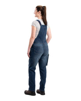 Berne Women's Vintage Washed Flex Denim Bib Overall
