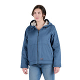 Berne Women's Sherpa-Lined Twill Hooded Jacket