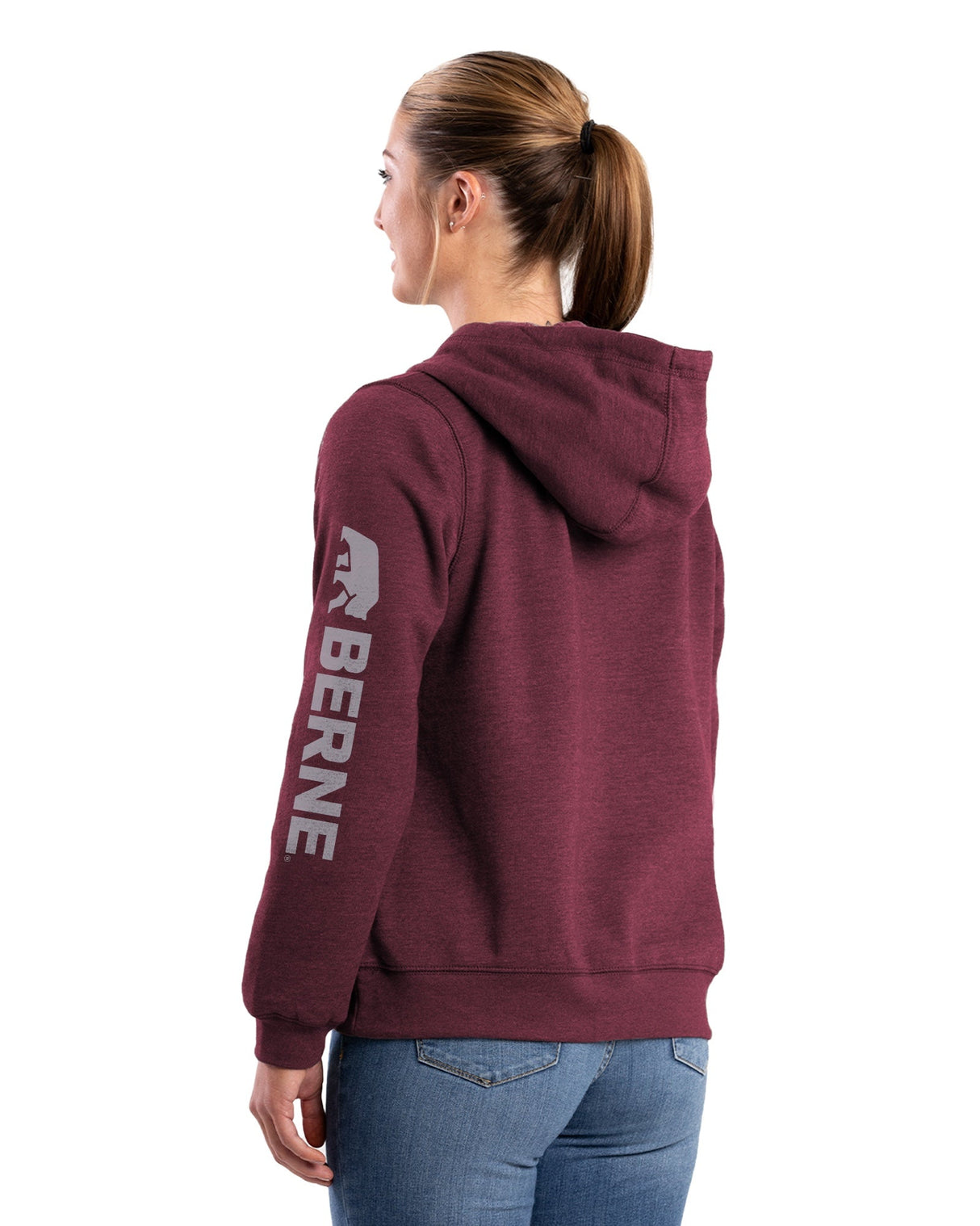 Berne Women's Signature Sleeve Hooded Pullover Sweatshirt
