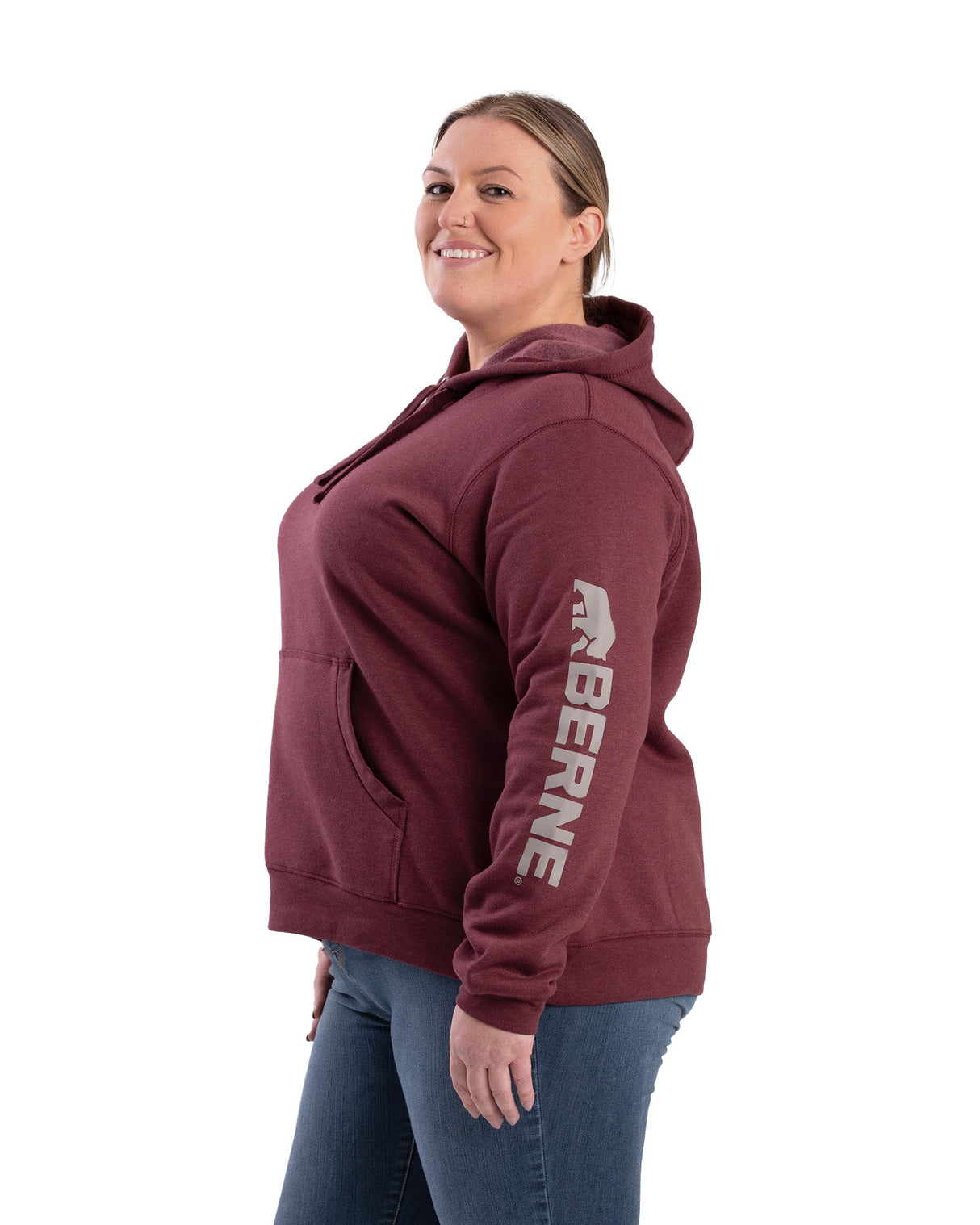 Berne Women's Signature Sleeve Hooded Pullover Sweatshirt