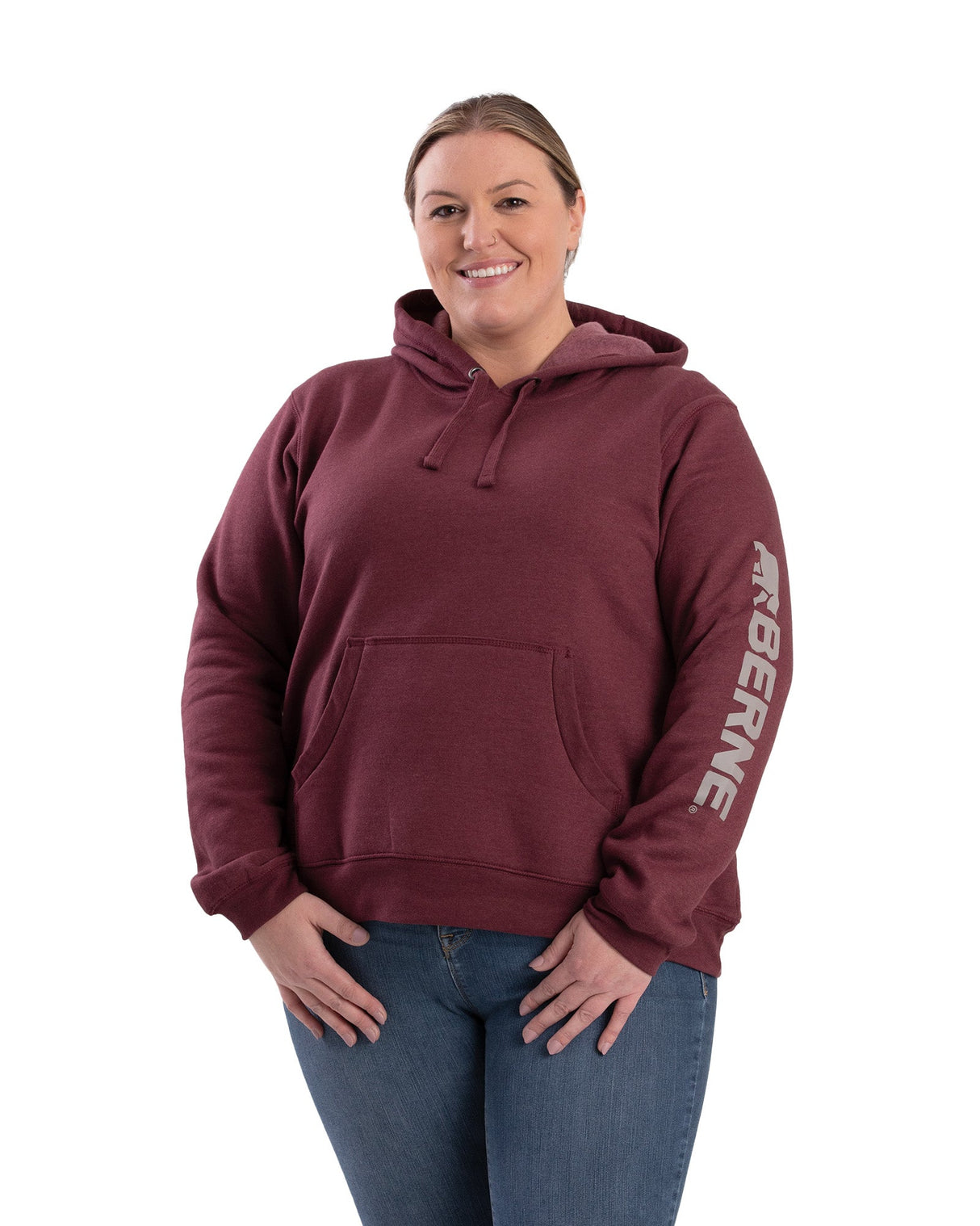 Berne Women's Signature Sleeve Hooded Pullover Sweatshirt