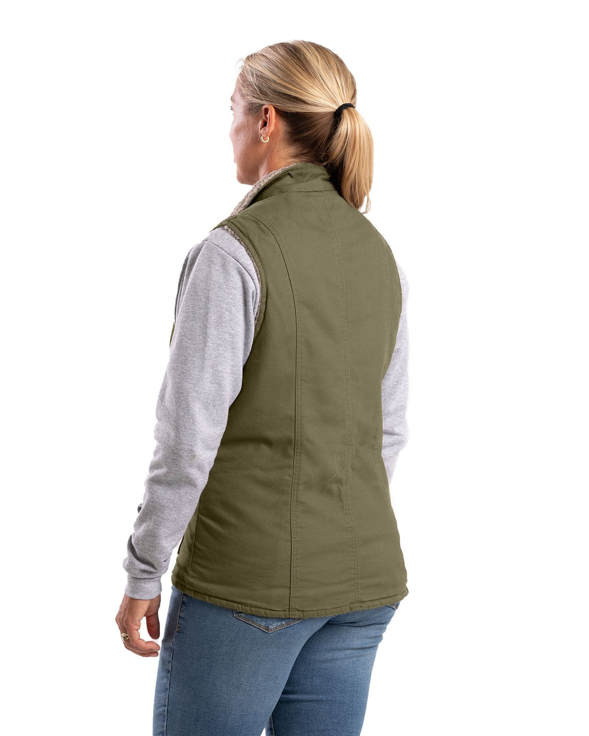 Berne Women's Sherpa-Lined Softstone Duck Vest