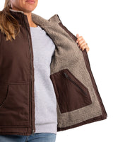 Berne Women's Sherpa-Lined Softstone Duck Vest