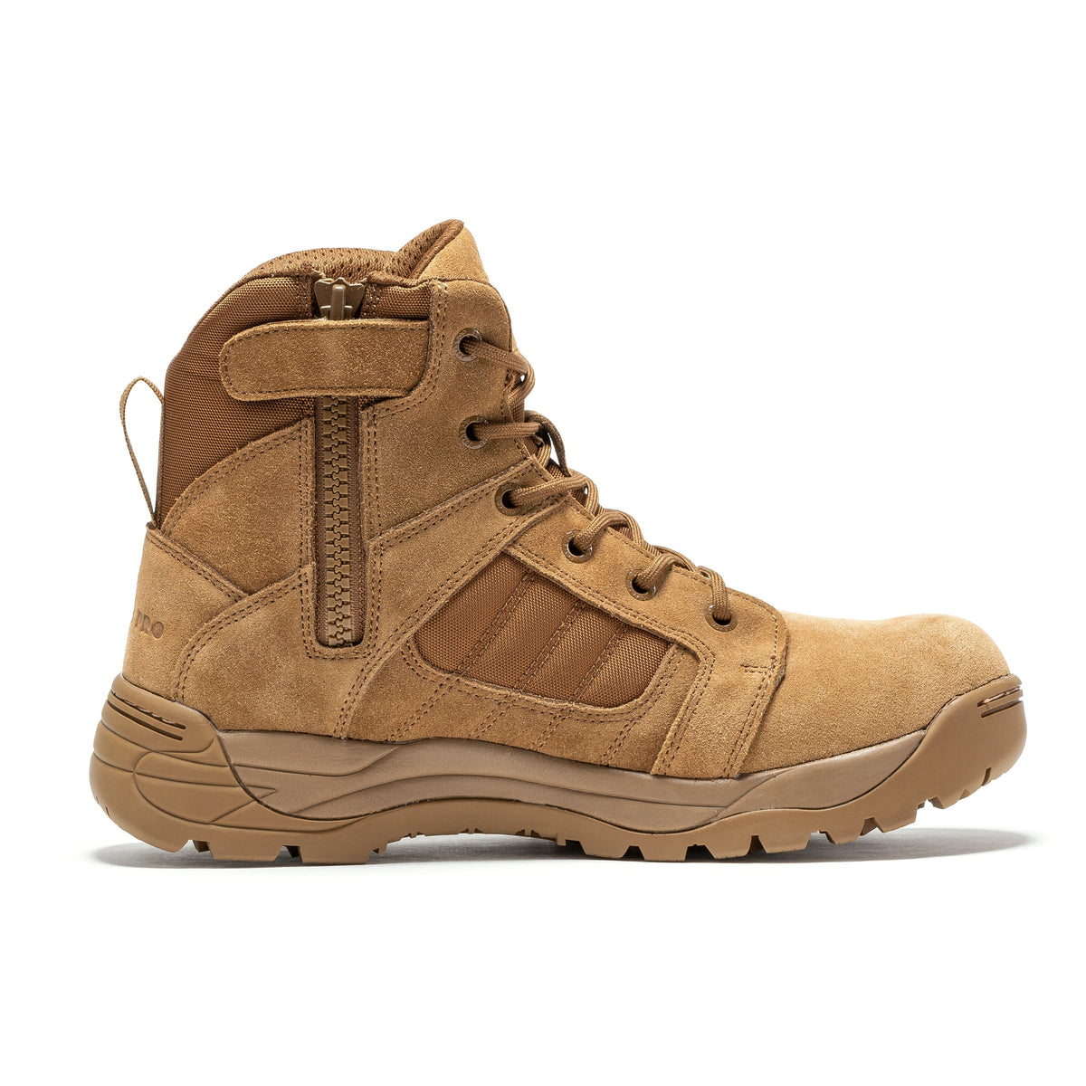 Botas Pro Botas Pro Coyote Men's 6 inch Side Zipper Rubber Sole Tactical Boots B ...