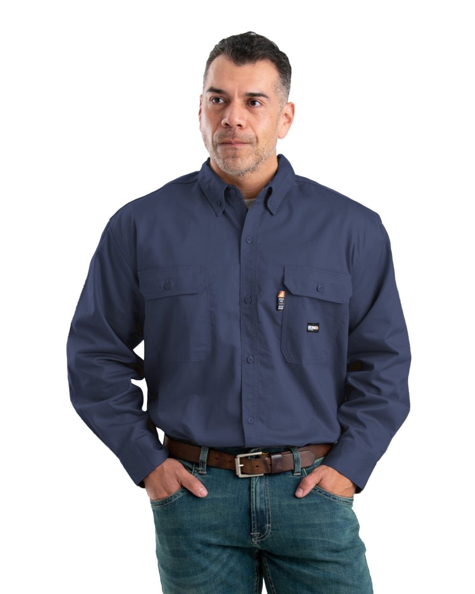 Berne Flame Resistant Button Down Long Sleeve Work Shirt