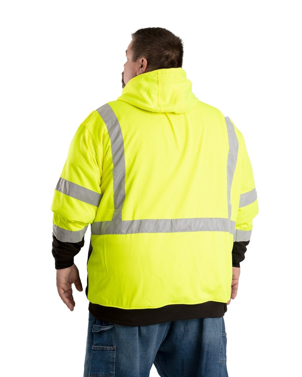 Berne Hi Vis Class 3 Color Block Hooded Sweatshirt