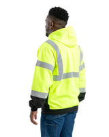 Berne Hi Vis Class 3 Color Block Hooded Sweatshirt