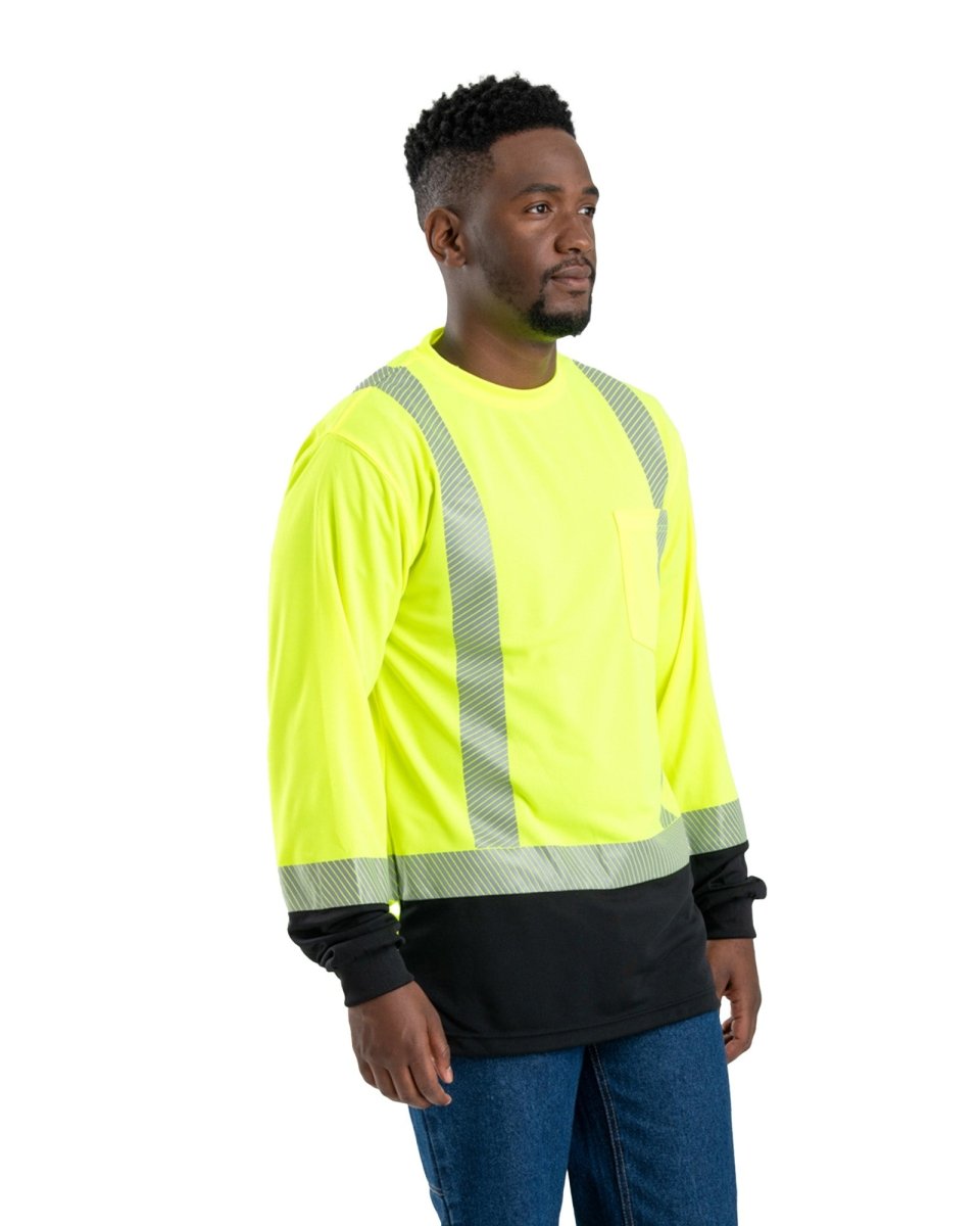 Berne Hi Vis Class 3 Color Block Long Sleeve T-Shirt