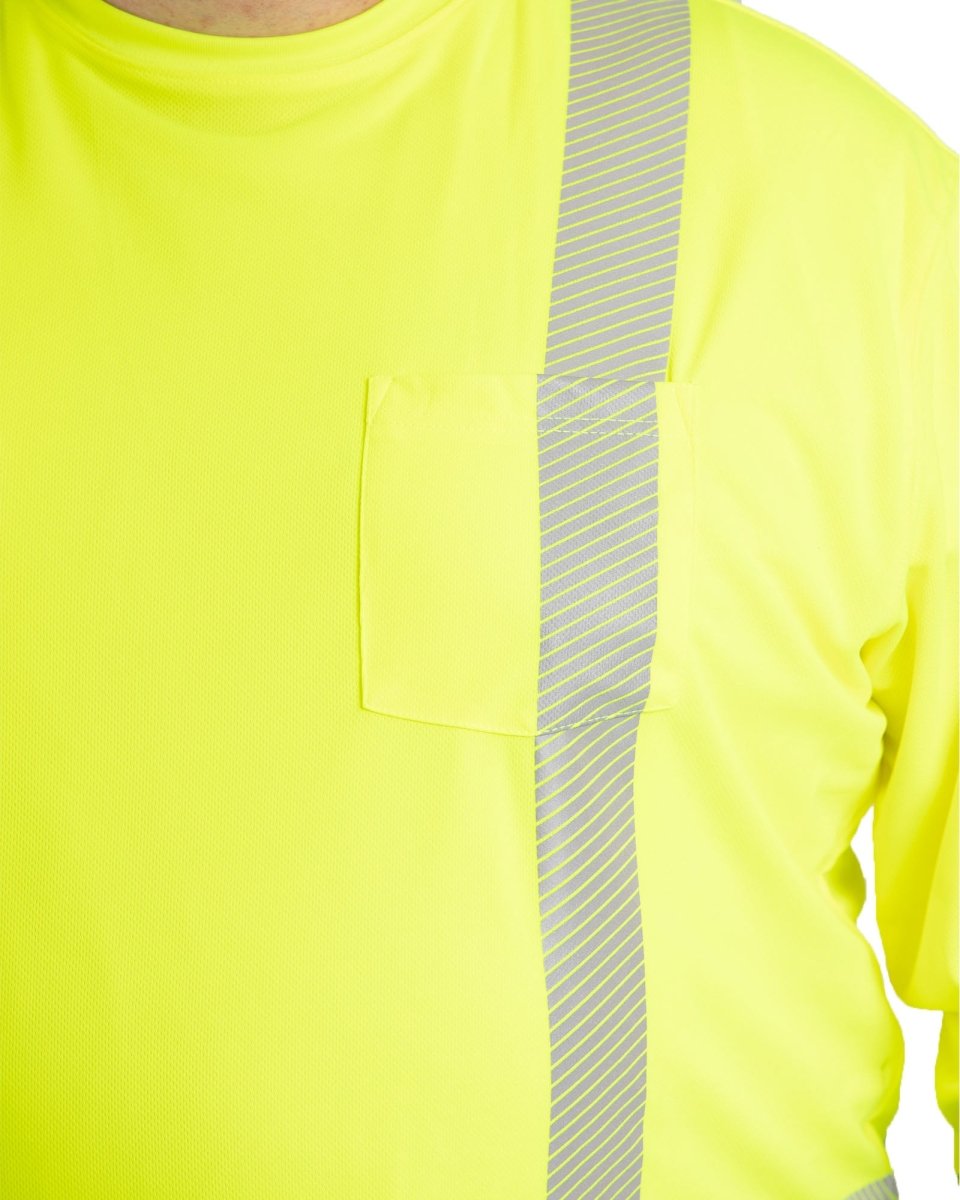 Berne Hi Vis Class 3 Color Block Long Sleeve T-Shirt