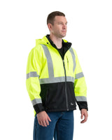 Berne Hi Vis Class 3 Hooded Softshell Jacket