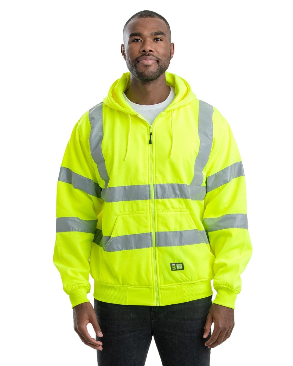 Berne Hi Vis Class 3 Thermal-Lined Hooded Sweatshirt