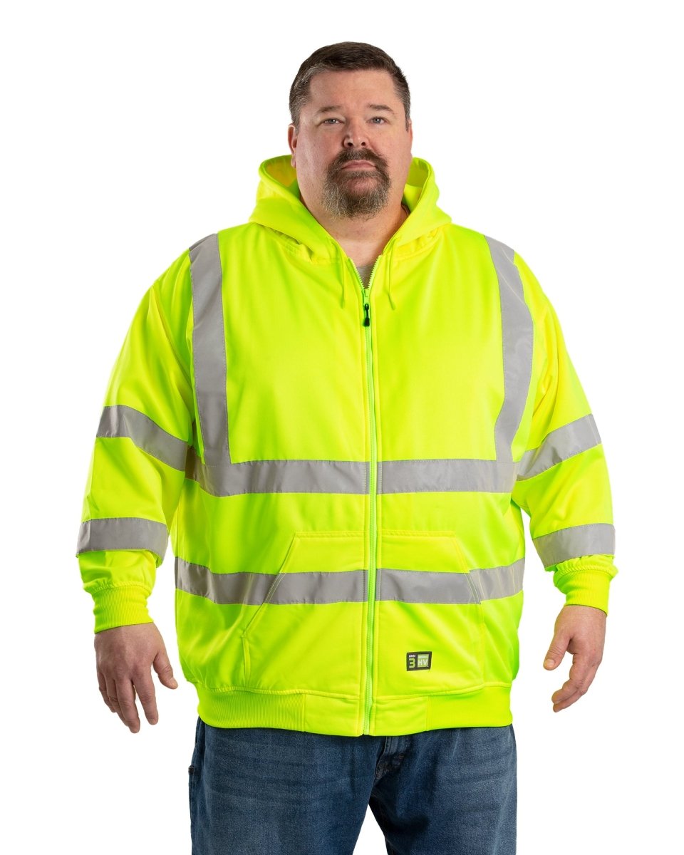 Berne Hi Vis Class 3 Thermal-Lined Hooded Sweatshirt