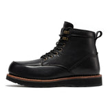 ROCKROOSTER Edgewood Men's 6 Inch Black Steel Toe Wedge Work Boots SAP610BK